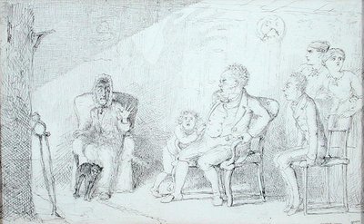 Storia di fantasmi (penna e inchiostro su carta) da Charles Altamont Doyle