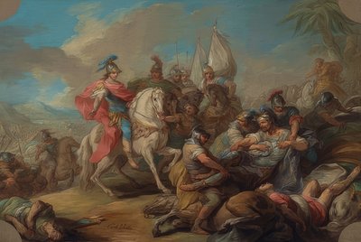 La vittoria di Alessandro Magno su Poros da Charles André van Loo