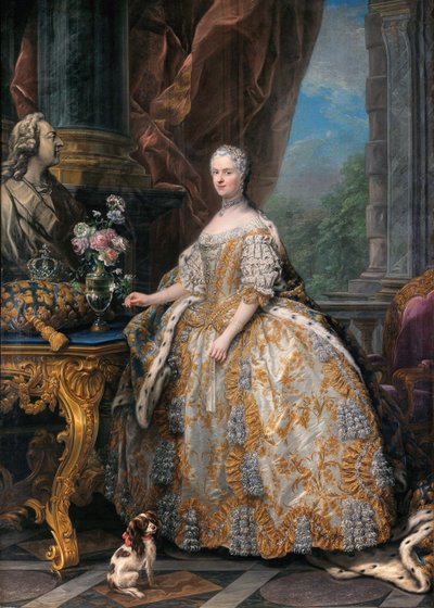 Francese: Marie Leszczinska, reine de France (1703-1768) Maria Leszczinska, regina di Francia (1703-1768) da Charles André van Loo