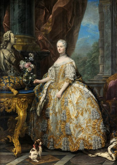 Francese: Marie Leszczinska, reine de France (1703-1768) Marie Leszczyńska da Charles André van Loo