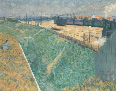 La ferrovia occidentale in partenza da Parigi da Charles Angrand
