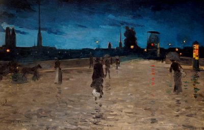 Le Pont de Pierre, Rouen, 1881 da Charles Angrand