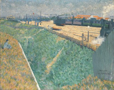 La ferrovia occidentale alla sua uscita da Parigi da Charles Angrand