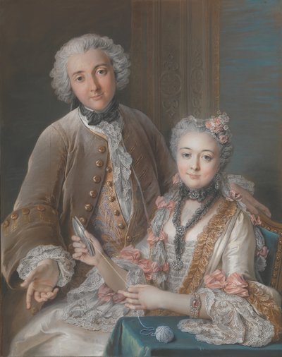 François de Jullienne e sua moglie Marie Élisabeth de Séré de Rieux da Charles Antoine Coypel