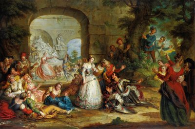Roland e il matrimonio di Angelica da Charles Antoine Coypel