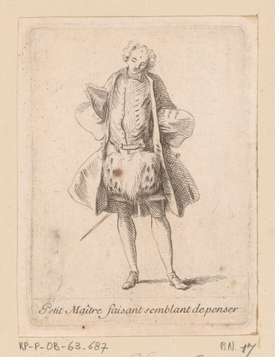 Nobile in piedi visto di fronte da Charles Antoine Coypel