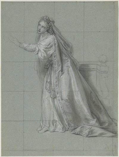 Studio di una donna (Rodugune) girata verso sinistra da Charles Antoine Coypel