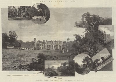 Cobham Hall, la residenza del conte di Darnley da Charles Auguste Loye