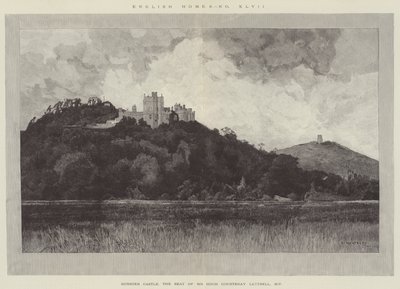Castello di Dunster, la residenza di Mr Hugh Courtenay Luttrell, MP da Charles Auguste Loye