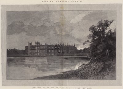 Case inglesi, Welbeck Abbey, la sede del Duca di Portland da Charles Auguste Loye