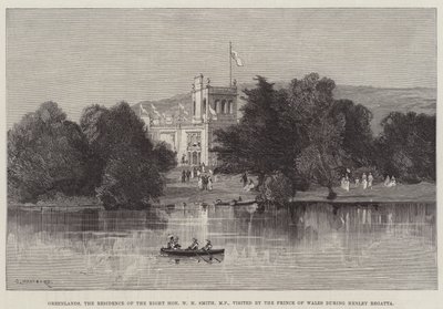 Greenlands, la residenza del Right Honourable W H Smith, MP, visitata dal Principe di Galles durante la regata di Henley da Charles Auguste Loye