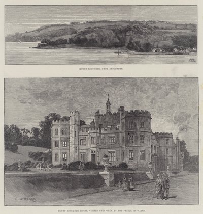 Casa di Mount Edgcumbe da Charles Auguste Loye