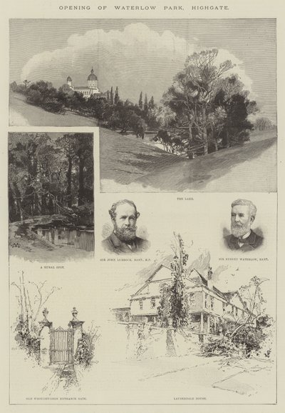 Inaugurazione del Parco Waterlow, Highgate da Charles Auguste Loye