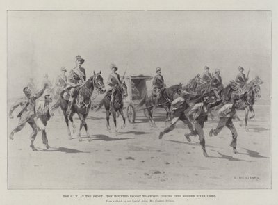 Il CIV al fronte, la scorta montata a Cronje che entra nel campo di Modder River da Charles Auguste Loye