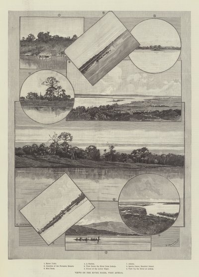 Vedute sul fiume Niger, Africa occidentale da Charles Auguste Loye