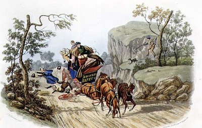"Gli incidenti capitano anche alle carrozze meglio attrezzate!", inciso da R.G. Reeve, pub. da Thomas McLean da Charles B. (after) Newhouse