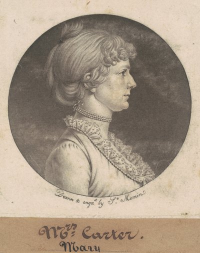 Mary Nelson Carter da Charles B. J. Févret de Saint Mémin