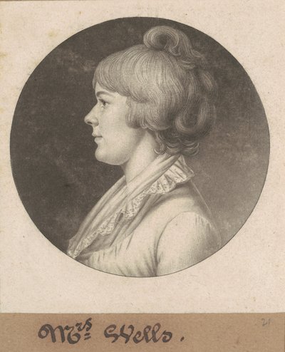 Mary Wright Sonntag Wells da Charles B. J. Févret de Saint Mémin