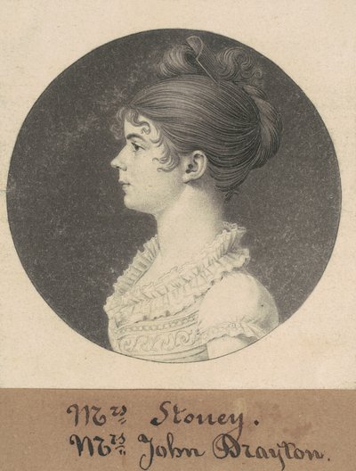 Signora William Drayton da Charles B. J. Févret de Saint Mémin