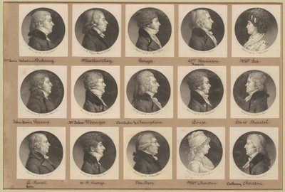 Collezione di ritratti di Saint-Mémin, Gruppo 15 da Charles B. J. Févret de Saint Mémin