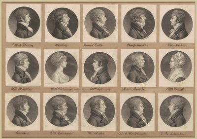 Collezione di ritratti Saint-Mémin, Gruppo 25 da Charles B. J. Févret de Saint Mémin