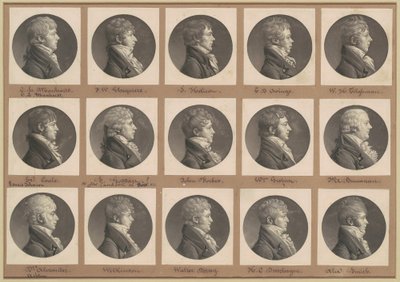 Collezione di ritratti di Saint-Mémin, Gruppo 29 da Charles B. J. Févret de Saint Mémin