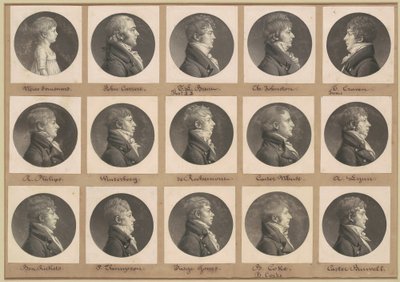 Collezione di ritratti di Saint-Mémin, Gruppo 30 da Charles B. J. Févret de Saint Mémin