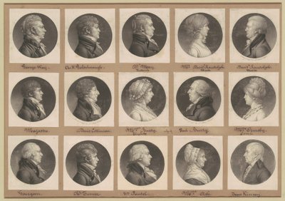 Collezione di ritratti Saint-Mémin, Gruppo 36 da Charles B. J. Févret de Saint Mémin