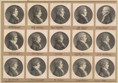 Collezione di Ritratti di Saint-Mémin, Gruppo 41 da Charles B. J. Févret de Saint Mémin