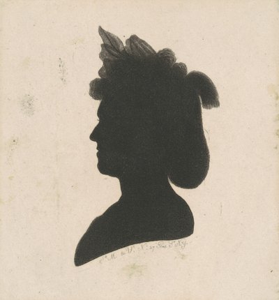 Silhouette Femminile Non Identificata da Charles B. J. Févret de Saint Mémin