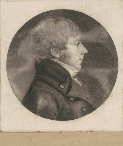 Uomo Non Identificato da Charles B. J. Févret de Saint Mémin