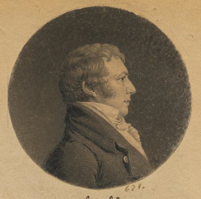 Uomo non identificato da Charles Balthazar Julien Févret de Saint-Mémin