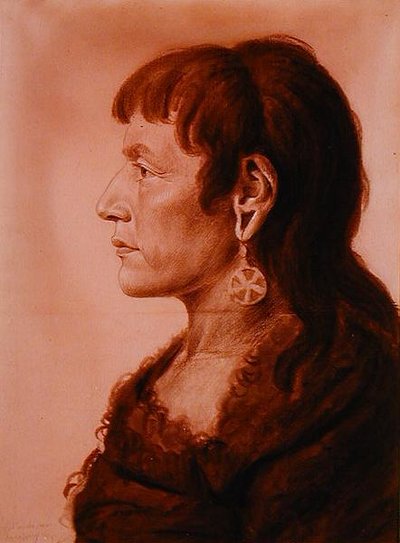 Donna di Iowas da Charles Balthazar Julien Févret de Saint Mémin