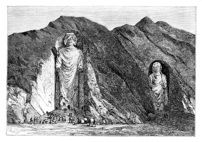 Idoli colossali, Valle di Bamlan Superiore, Afghanistan, 1895 da Charles Barbant