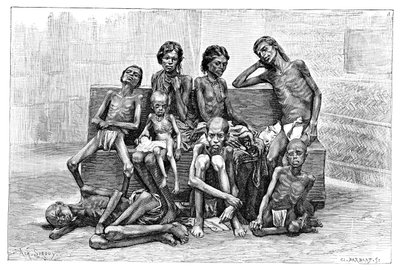 Vittime della carestia, India, 1895 da Charles Barbant