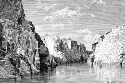 La gola delle rocce di marmo, India da Charles Barbant