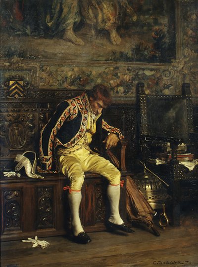 Un lacchè che dorme, 1871 da Charles Bargue