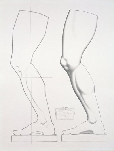 Gamba di Germanico, tavola 25 da Cours du Dessin Volume I: Modelli dal rilievo, c.1868 da Charles Bargue