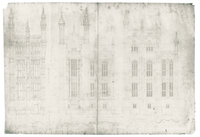 Disegno per le Case del Parlamento, c.1836-40 da Charles Barry