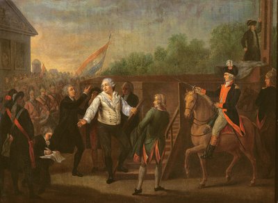 Luigi XVI (1754-93) ai piedi del patibolo, 21 gennaio 1793 da Charles Benazech