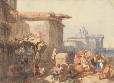 Scena di mercato a Venezia da Charles Bentley