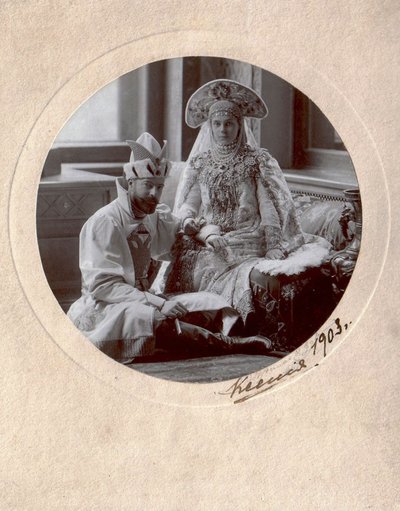Granduca Alessandro Michajlovič e Granduchessa Ksenija Aleksandrovna di Russia, 1903 da Charles Bergamasco