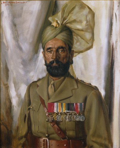 Subadar Khudadad Khan VC, 10° Reggimento Baluch, c.1914-35 da Charles Bevan