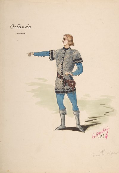 Costume per Orlando, 1889 da Charles Bianchini