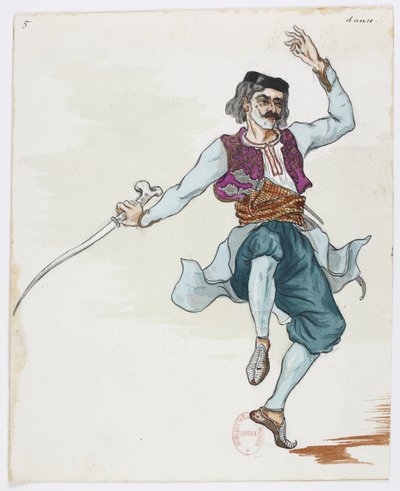 Holmès - La montagna nera - disegni dei costumi di Charles Bianchini - 05. Danza da Charles Bianchini