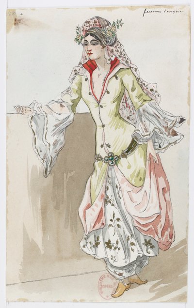 Holmès - La montagna nera - costumi di Charles Bianchini - 10c. Donna turca da Charles Bianchini
