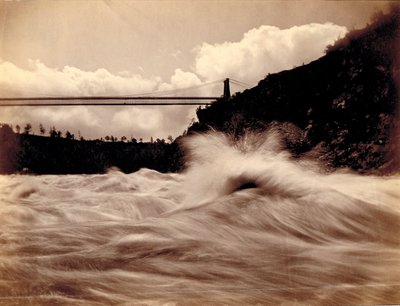 Le rapide, sotto il ponte sospeso da Charles Bierstadt