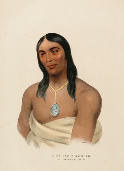 A-NA-CAM-E-GISH-CA. Un capo CHIPPEWA, da Storia delle tribù indiane dell