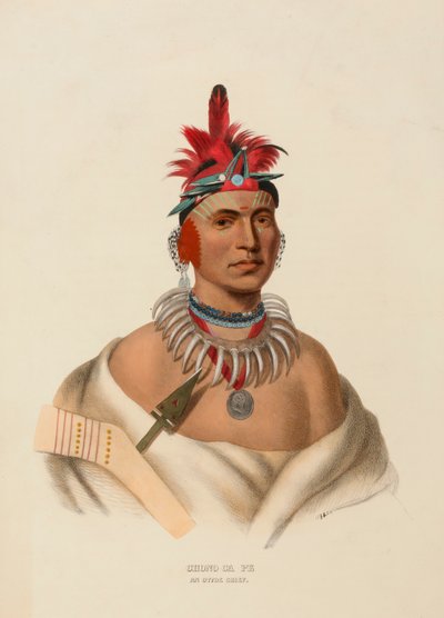CHONO CA PE. UN CAPO OTTOE., da Storia delle tribù indiane del Nord America da Charles Bird King