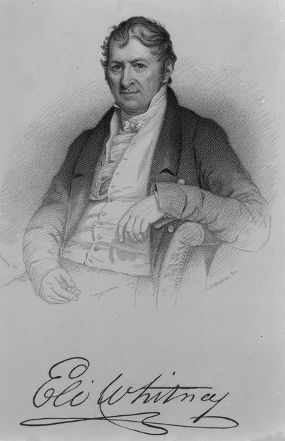 Eli Whitney, inciso da D.C Hinman, 1846 da Charles Bird King